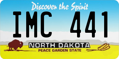 ND license plate IMC441