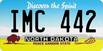 ND license plate IMC442