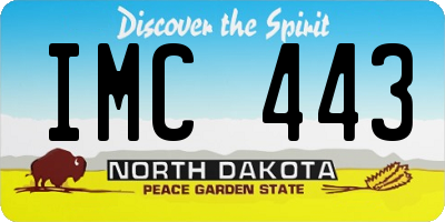 ND license plate IMC443