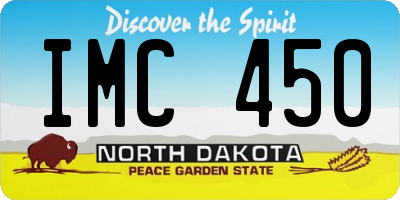ND license plate IMC450