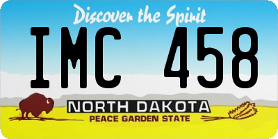 ND license plate IMC458