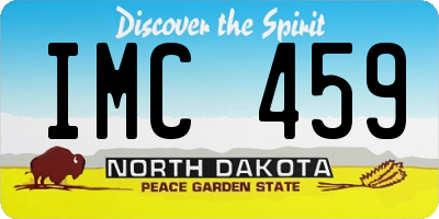 ND license plate IMC459