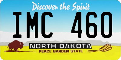 ND license plate IMC460