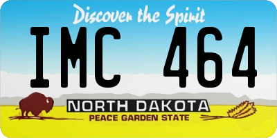 ND license plate IMC464