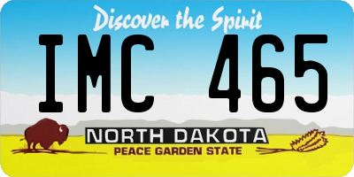 ND license plate IMC465