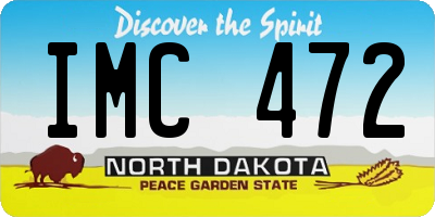 ND license plate IMC472