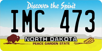 ND license plate IMC473