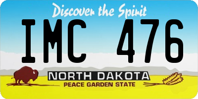 ND license plate IMC476