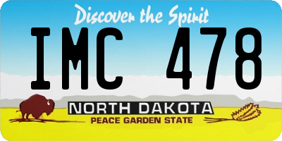ND license plate IMC478