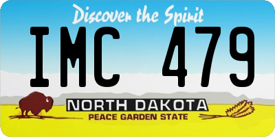 ND license plate IMC479