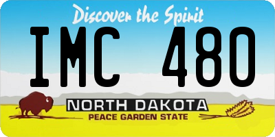 ND license plate IMC480