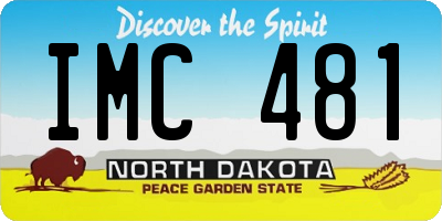 ND license plate IMC481
