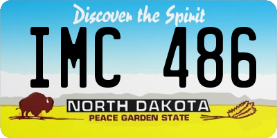 ND license plate IMC486