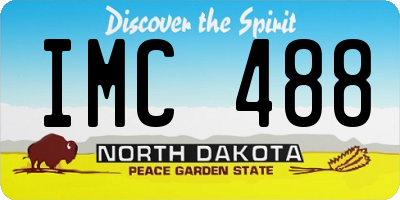 ND license plate IMC488