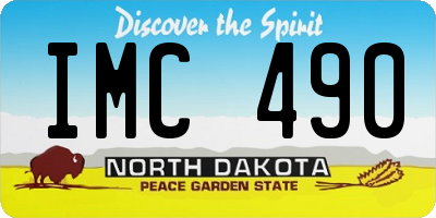ND license plate IMC490