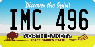 ND license plate IMC496