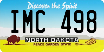 ND license plate IMC498