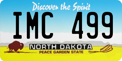 ND license plate IMC499