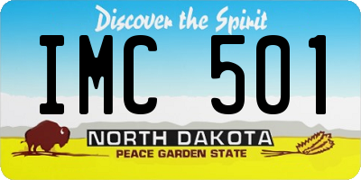ND license plate IMC501