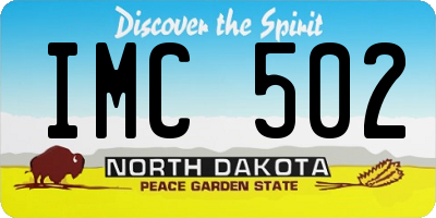 ND license plate IMC502