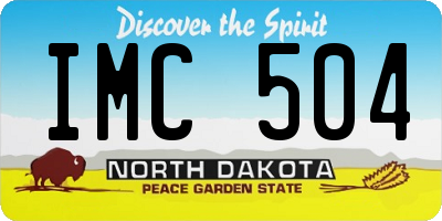 ND license plate IMC504