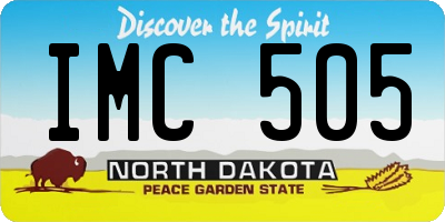 ND license plate IMC505