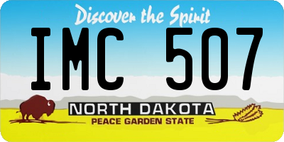 ND license plate IMC507