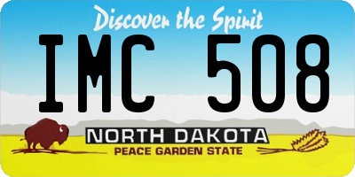 ND license plate IMC508