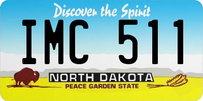 ND license plate IMC511