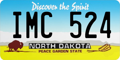 ND license plate IMC524