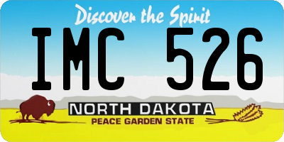 ND license plate IMC526