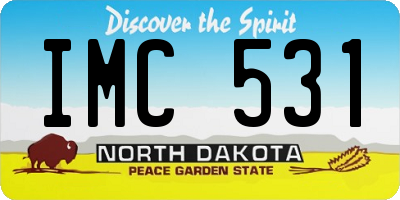 ND license plate IMC531