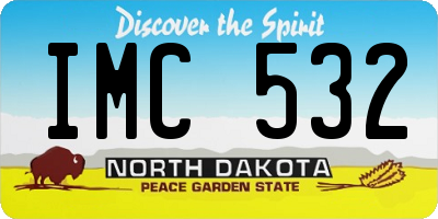 ND license plate IMC532