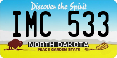 ND license plate IMC533
