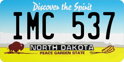 ND license plate IMC537