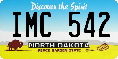 ND license plate IMC542