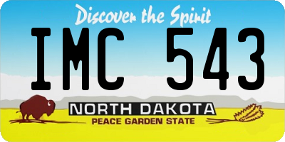 ND license plate IMC543