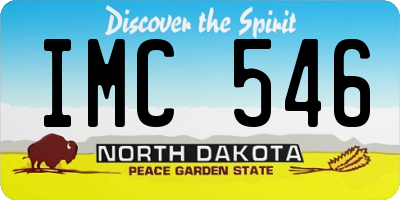 ND license plate IMC546