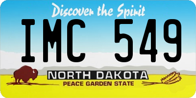ND license plate IMC549