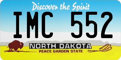 ND license plate IMC552