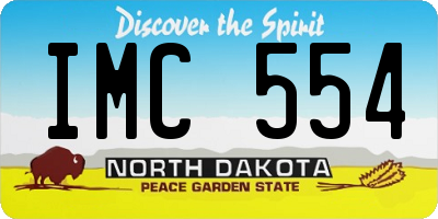 ND license plate IMC554