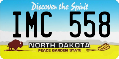 ND license plate IMC558
