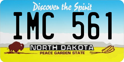 ND license plate IMC561