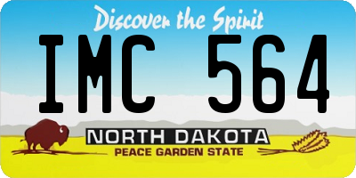 ND license plate IMC564