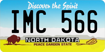 ND license plate IMC566