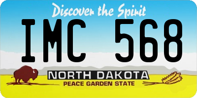 ND license plate IMC568
