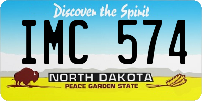 ND license plate IMC574