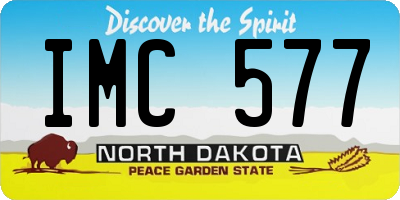 ND license plate IMC577