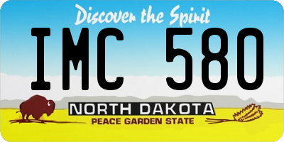 ND license plate IMC580