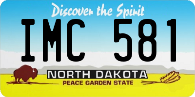 ND license plate IMC581